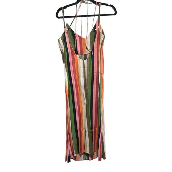 Reformation Jaxon Sunburst Colorful Striped
Open Back Midi Slip Dress - Picture 5 of 8